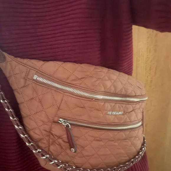MZ Wallace Quilted Crossbody Bag in Brown - Picture 9 of 9